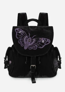 Atropos Moth Embroidered Satchel Backpack