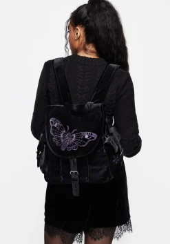 Atropos Moth Embroidered Satchel Backpack