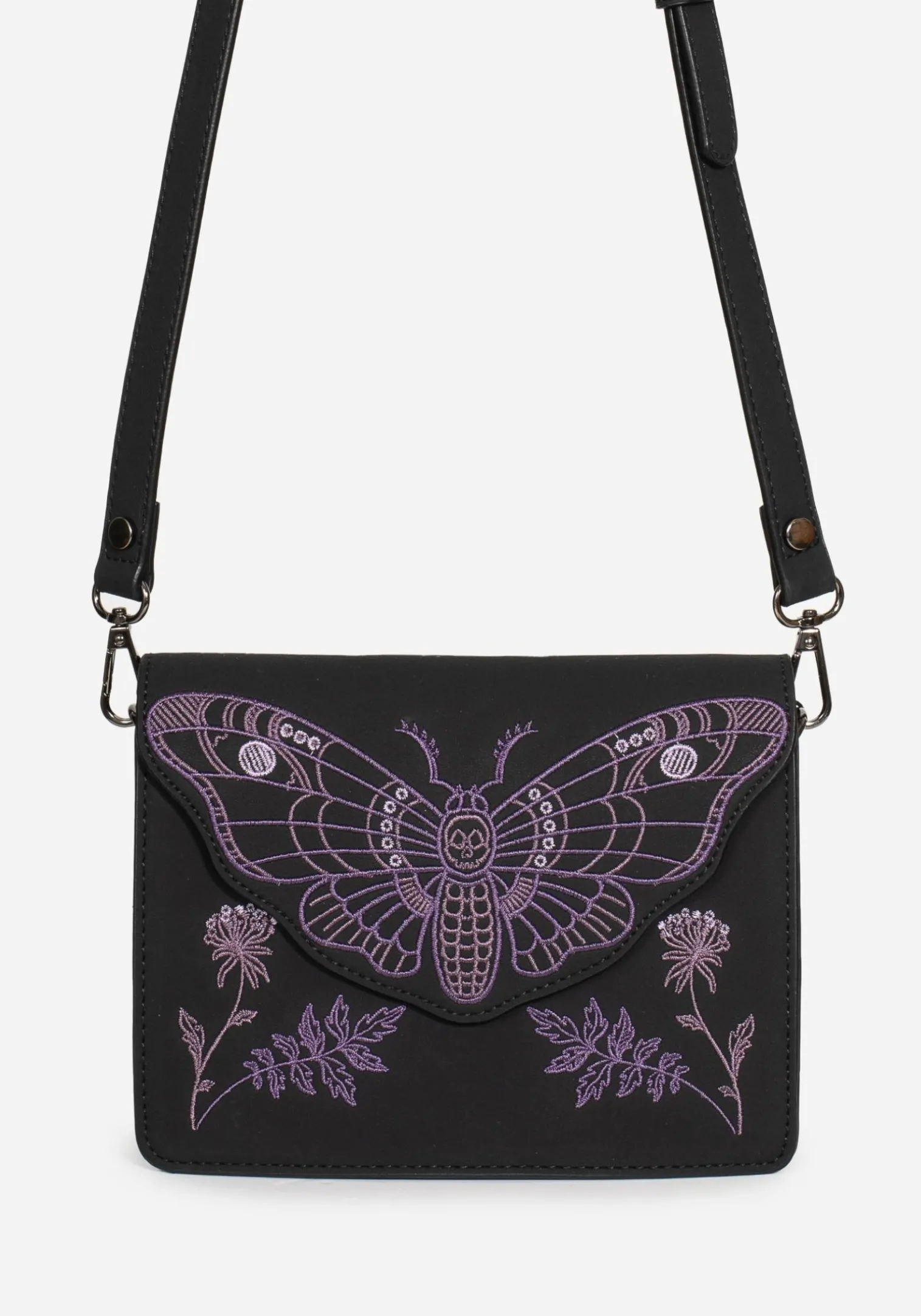Atropos Moth Embroidered Mini Crossbody Bag
