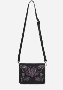 Atropos Moth Embroidered Mini Crossbody Bag