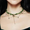 Aurora Gem Choker Necklace - Green