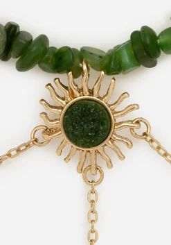 Aurora Gem Choker Necklace - Green