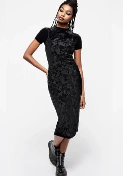 Ava Devoré Mesh Midi Dress