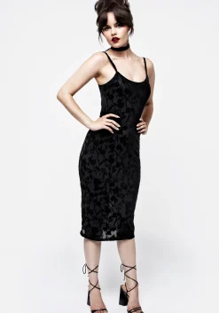Ava Devoré Mesh Midi Dress