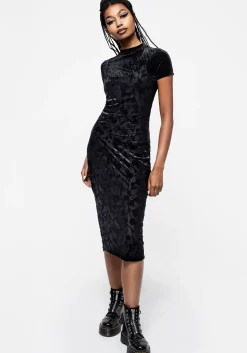 Ava Devoré Mesh Midi Dress