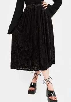 Ava Devoré Mesh Midi Skirt