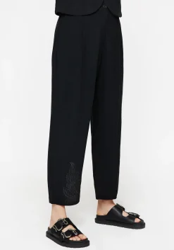 Aya Embroidered Linen Blend Balloon Pants