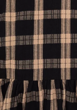 Backspace Check Mini Skater Dress