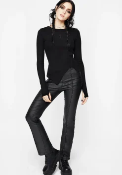 Bane Leather Flare Pant