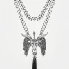 Baphomet Black Agate Chain Choker