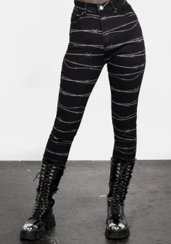 Barbed Denim Skinny Jeans