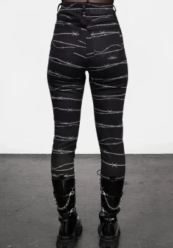 Barbed Denim Skinny Jeans