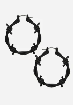 Barbed Hoop Earrings
