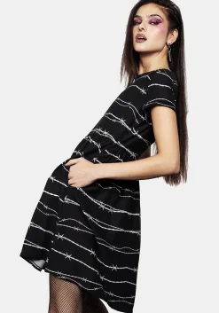 Barbed Skater Dress