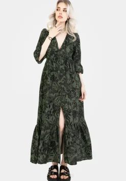 Bashe Cotton Maxi Over Dress - Green