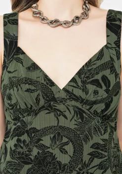 Bashe Cotton Mini Sun Dress - Green