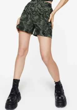 Bashe Cotton Wide Leg Shorts - Green