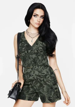 Bashe Cotton Wide Leg Shorts - Green