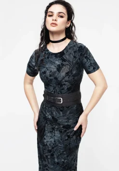 Bathory Floral Embossed Waist Belt