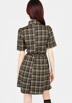 Beatrice Check Mini Shirt Dress