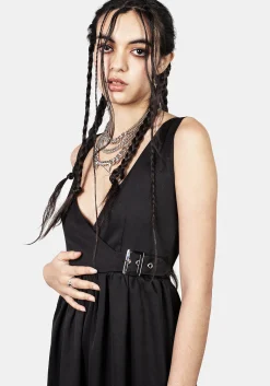 Belladonna Wrap Suspender Midi Dress