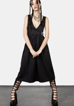 Belladonna Wrap Suspender Midi Dress