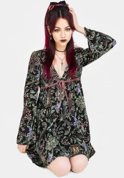 Beltane Flute Sleeve Mini Dress