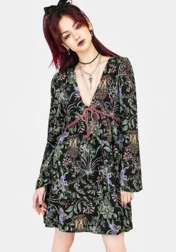 Beltane Flute Sleeve Mini Dress