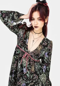 Beltane Flute Sleeve Mini Dress