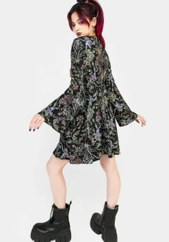 Beltane Flute Sleeve Mini Dress