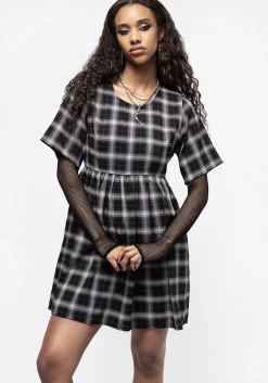 Billie Check Mini Smock Dress
