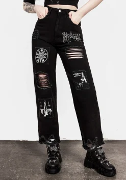 Black Arts Distressed Jeans