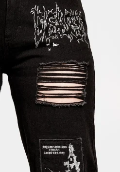 Black Arts Distressed Jeans