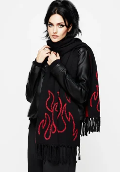 Blaze Flame Knit Scarf