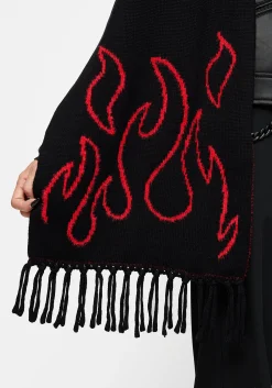 Blaze Flame Knit Scarf