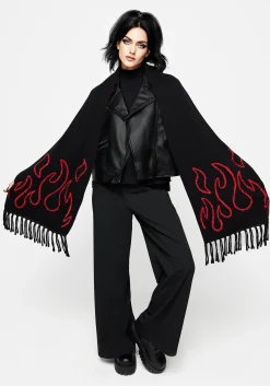 Blaze Flame Knit Scarf