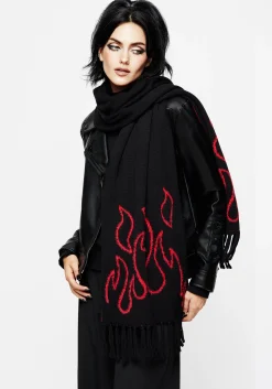 Blaze Flame Knit Scarf