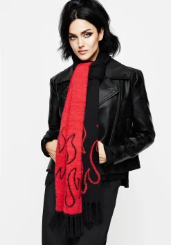 Blaze Flame Knit Scarf