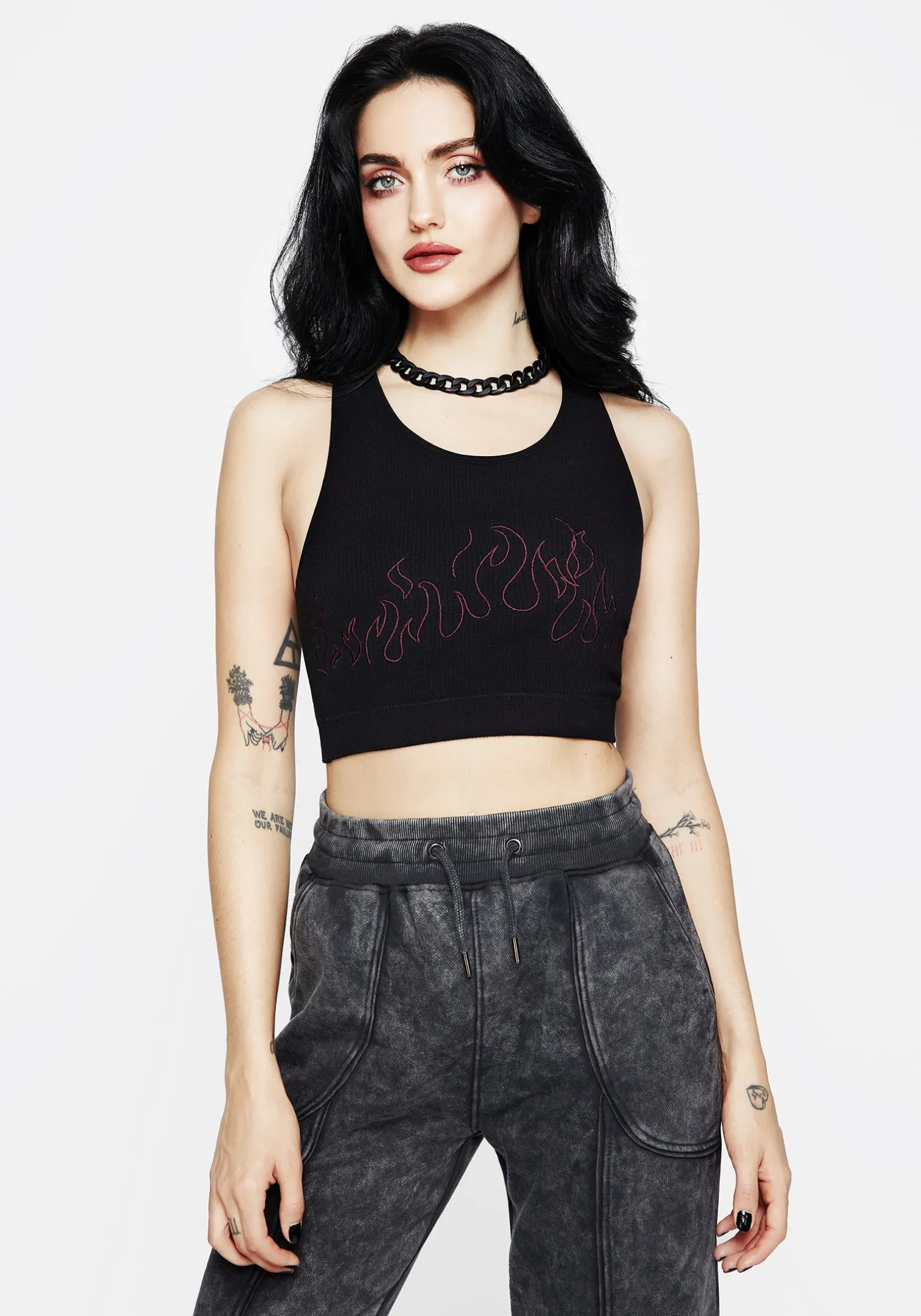 Blaze Seamless Embroidered Rib Racerback Bralet