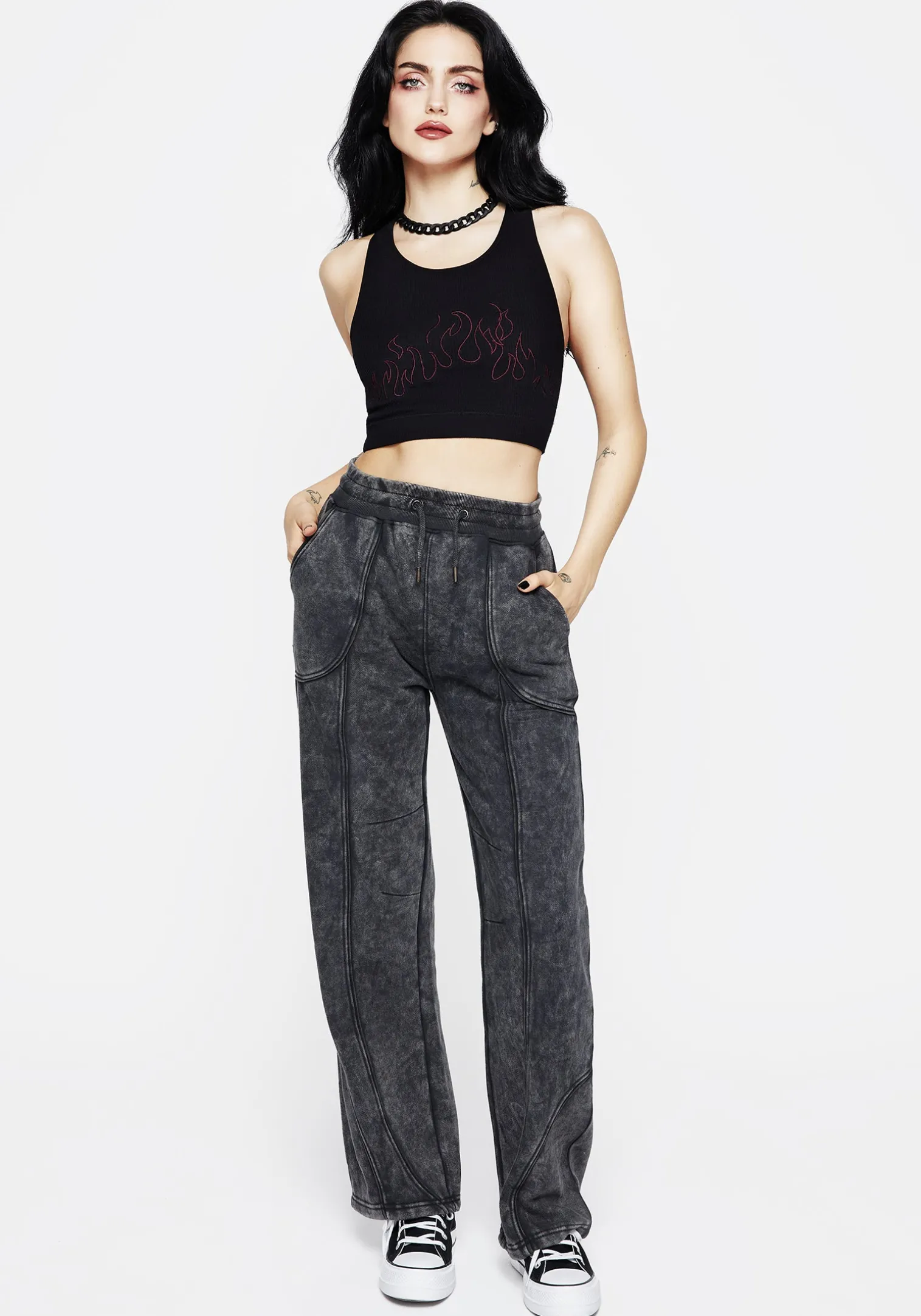 Blaze Seamless Embroidered Rib Racerback Bralet