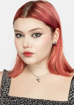 Bleeding Eye Cz Chain Choker