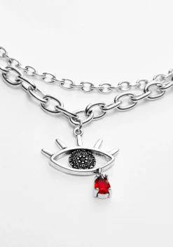 Bleeding Eye Cz Chain Choker