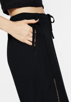 Blessing Lace Trim Wide Leg Trouser