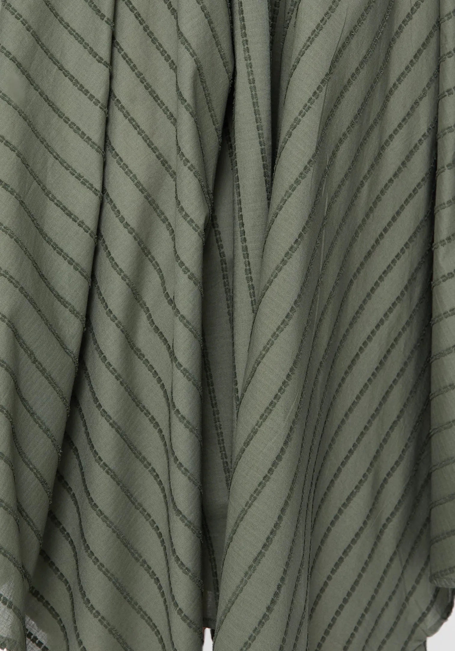 Blythe Cotton Handkerchief Hem Midaxi Skirt - Green