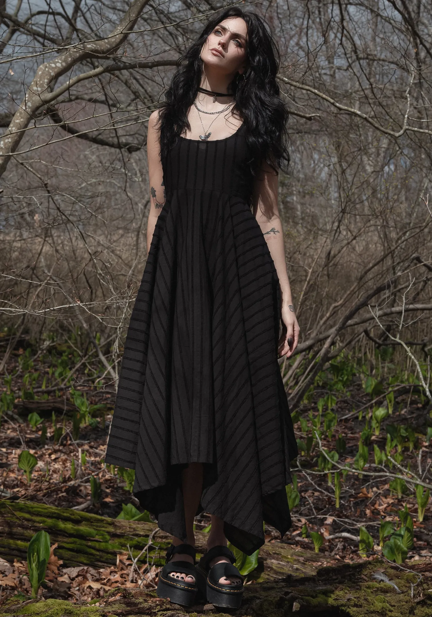 Blythe Handkerchief Hem Midaxi Dress
