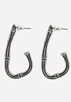 Bones Charm Hoop Earrings