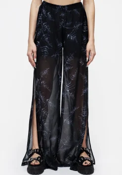 Bracken Sheer Chiffon Wide Leg Trousers