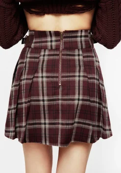 Bramble Check Pleated Mini Skirt