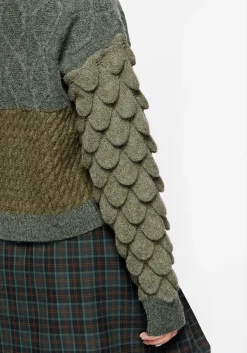 Brazen Spliced Cardigan - Green