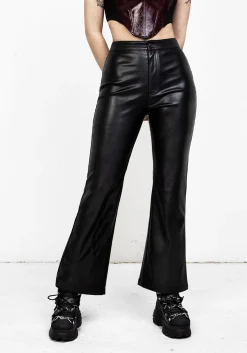 Bronte Leather Flared Trousers